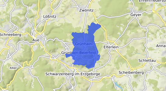 Bodenrichtwertkarte Grünhain-Beierfeld